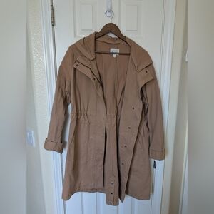 Market & Spruce Kathleen Stretch Twill Long Line Cargo Jacket